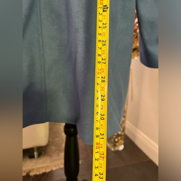 Haute Edition - cloudy sky blue elegant wool blend coat - Picture 11 of 11